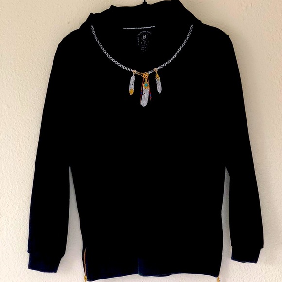 TCA Other - TCA The Clothing Animal Goro's, black w/ feather collar, size Small.